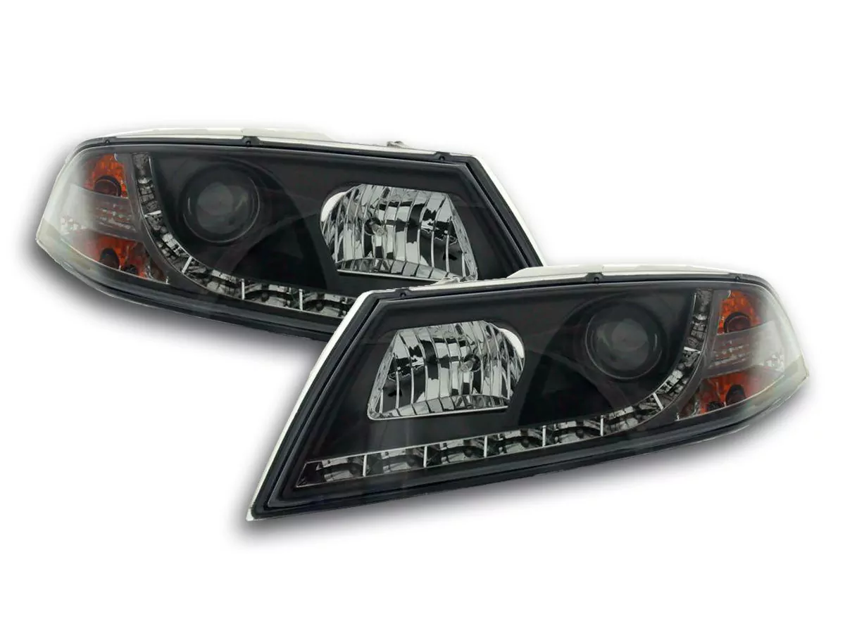 Scheinwerfer Set Daylight LED TFL-Optik Skoda Octavia Typ 1Z Bj. 04-08 schwarz