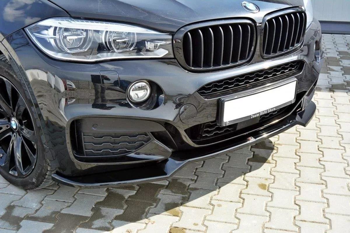 Front Ansatz Passend Für V.1 Passend Für BMW X6 F16 M Paket Schwarz Hochglanz Schwarz Hochglanz