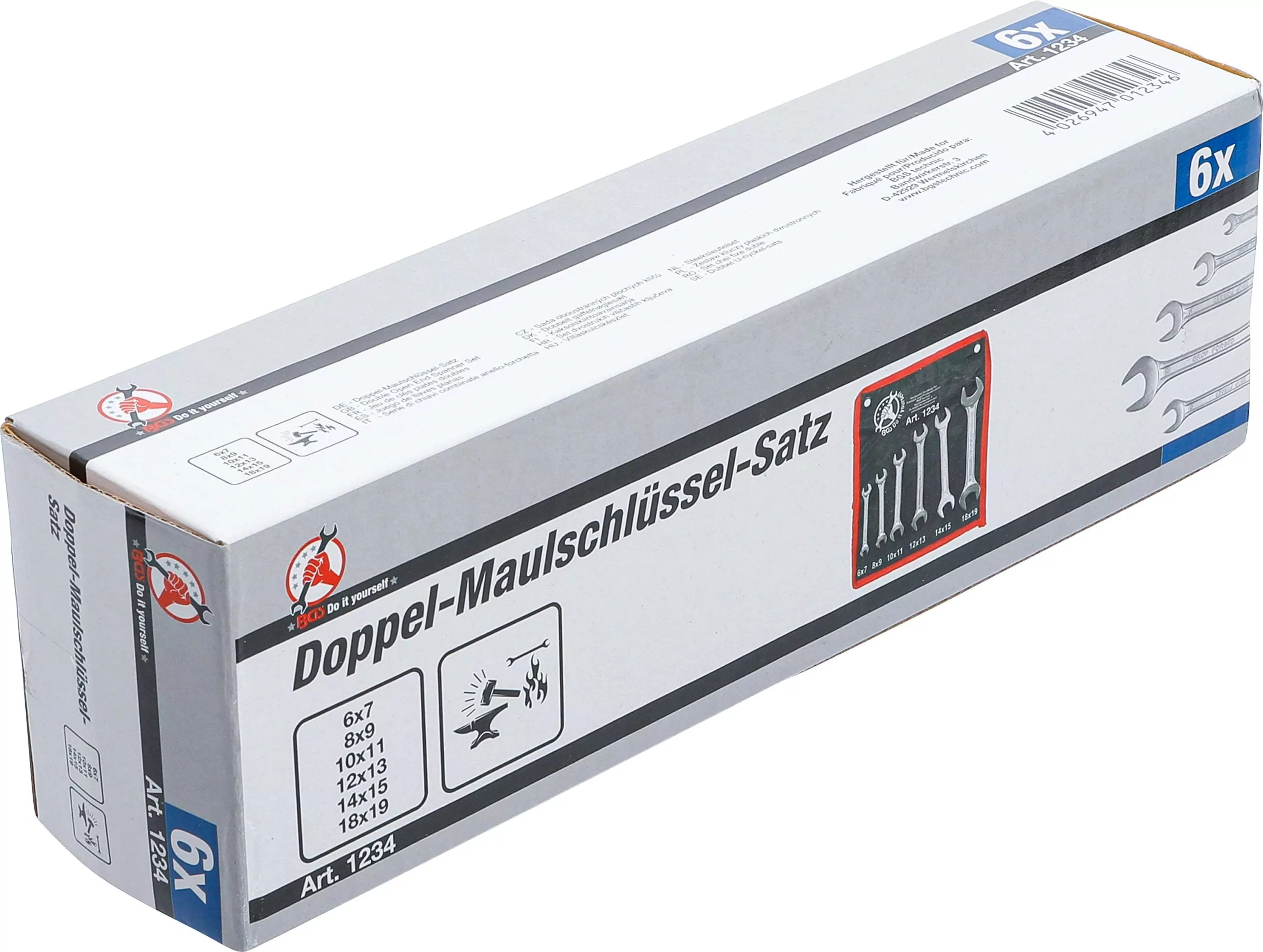 Doppel-Maulschlüssel-Satz | SW 6 x 7 - 18 x 19 mm | 6-tlg.