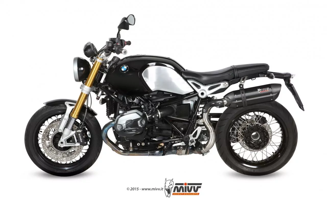 MIVV Suono Edelstahl Schwarz Hochgelegt BMW R Nine T ´14/16
