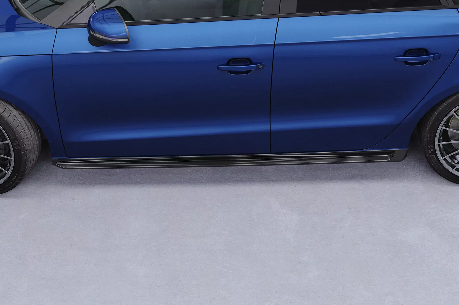 Seitenschweller für Audi A1 (8X) SS524 Schwarz Strukturiert