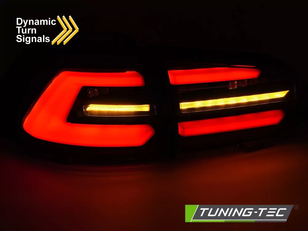 Led Tail Lights Black Smoke W/redseq Fits Vw Golf 7 17-19 Sw