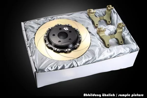 K-Sport Audi S5 (8T) (EPB) Bj. 07~16, Umrüstkit für große Bremsscheiben hinten von 328x22mm auf 350mm, belüfted, schwimmend gelagert, gelocht
