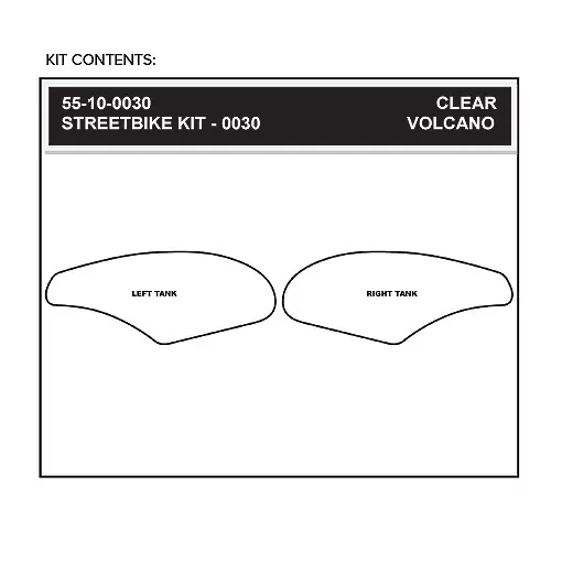 Stompgrip Traction Pad Volcano für Kawasaki Ninja ZX-10R 04-07 Klar