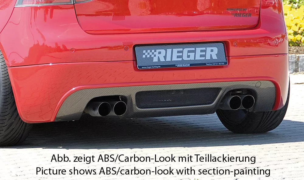 Rieger Heckansatz für VW Golf 5 - 3-tür.  für Golf 5 und Golf 5 GTI carbon optik