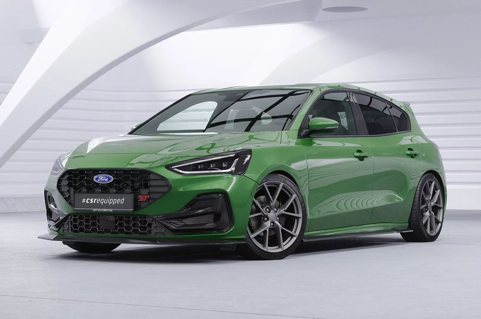 Cup-Spoilerlippe mit ABE für Ford Focus MK4 ST / ST-Line CSL406 Strukturiert (schwarz matt)