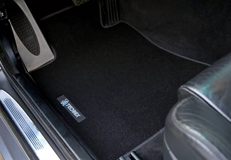 TA Technix Fußmatten Set mit Logo passend für BMW 3er Limousine, Coupe, Touring Typ E46
