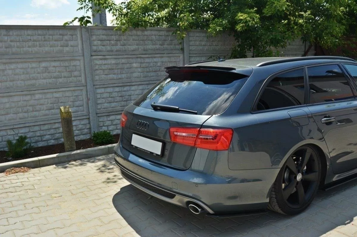 Heck Ansatz Flaps Diffusor Passend Für Diffusor Passend Für AUDI A6 C7 S-LINE AVANT Schwarz Hochglanz Schwarz Hochglanz