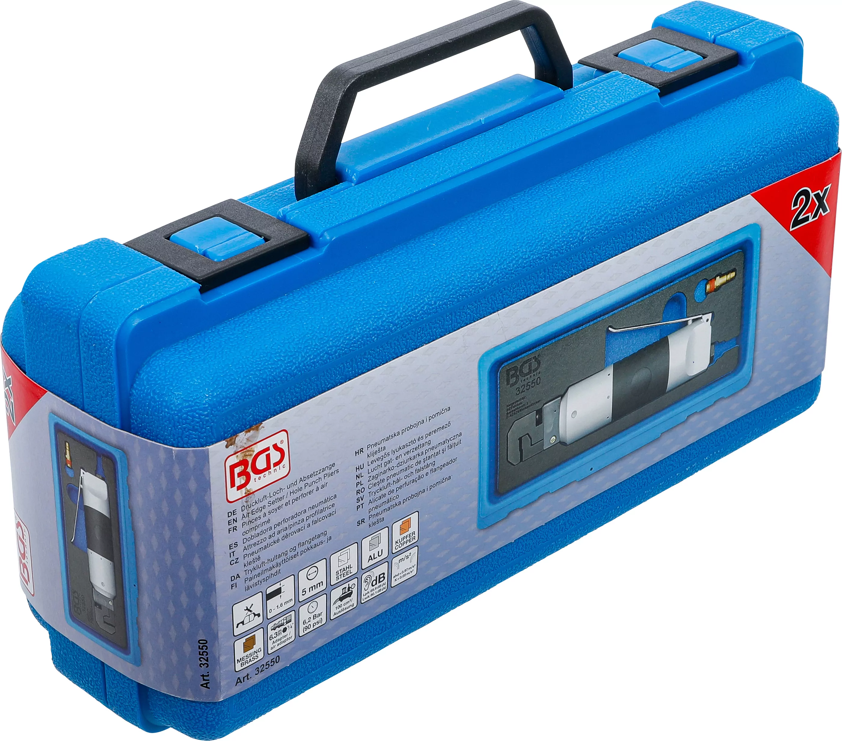 Druckluft-Loch- und Absetzzange