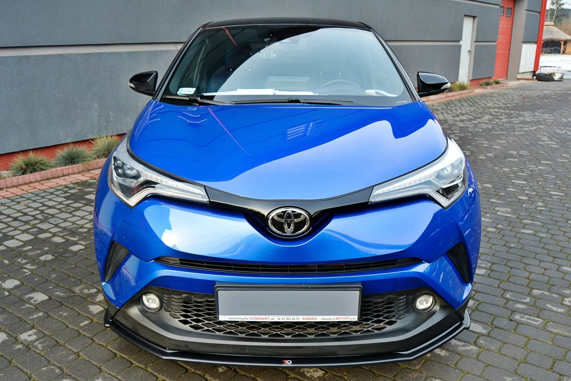 Front Ansatz Passend Für V.1 Passend Für TOYOTA C-HR  Schwarz Hochglanz Schwarz Hochglanz