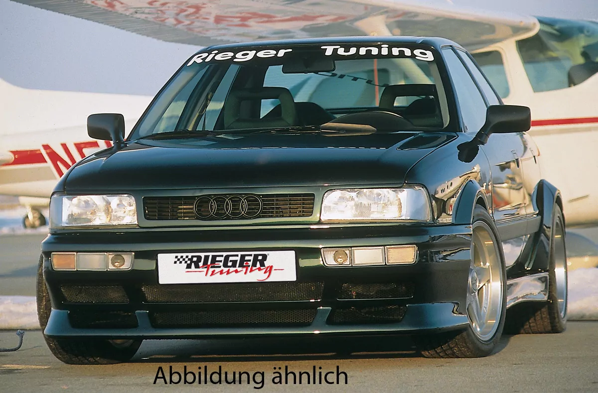 Rieger Spoilerschwert Breitbau II für Audi 80 Typ 89 - Lim.  für Stoßstange, ohne Gutachten! carbon optik