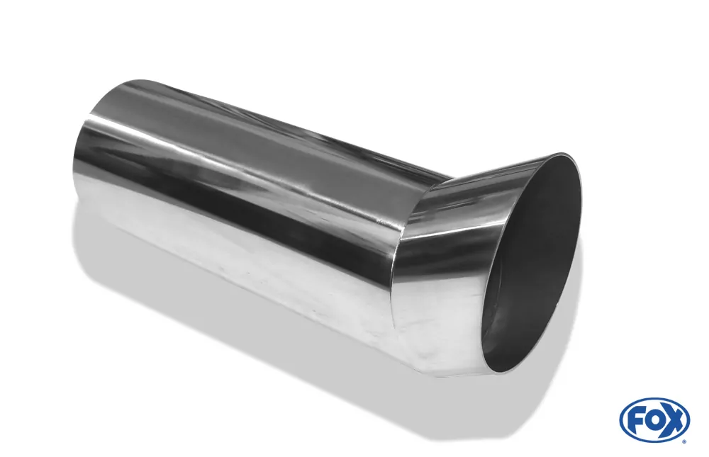 Anschweißendrohr Typ 18  Ø 90 mm / Länge: 300 mm - rund / uneingerollt / FOX-Design / ohne Absorber