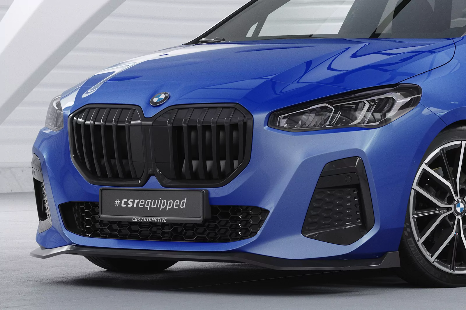 Cup-Spoilerlippe mit ABE für BMW 2er U06 Active Tourer CSL821 Schwarz Strukturiert