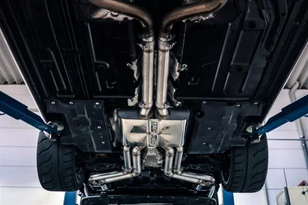 2 flutige GME Edelstahl Klappenabgasanlage 3" (76mm) Jeep Grand Cherokee WK2 mit EG-Genehmigung (eintragungsfrei)