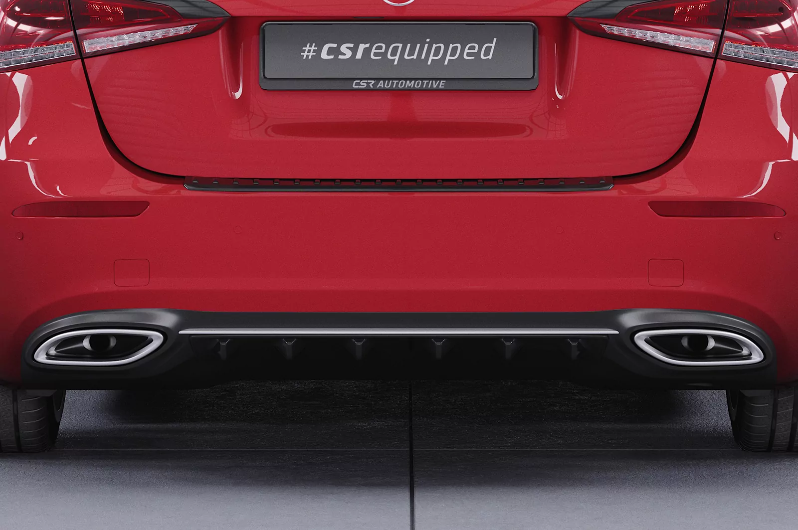 Heckansatz für Mercedes Benz A-Klasse (W177) HA300 Schwarz Strukturiert