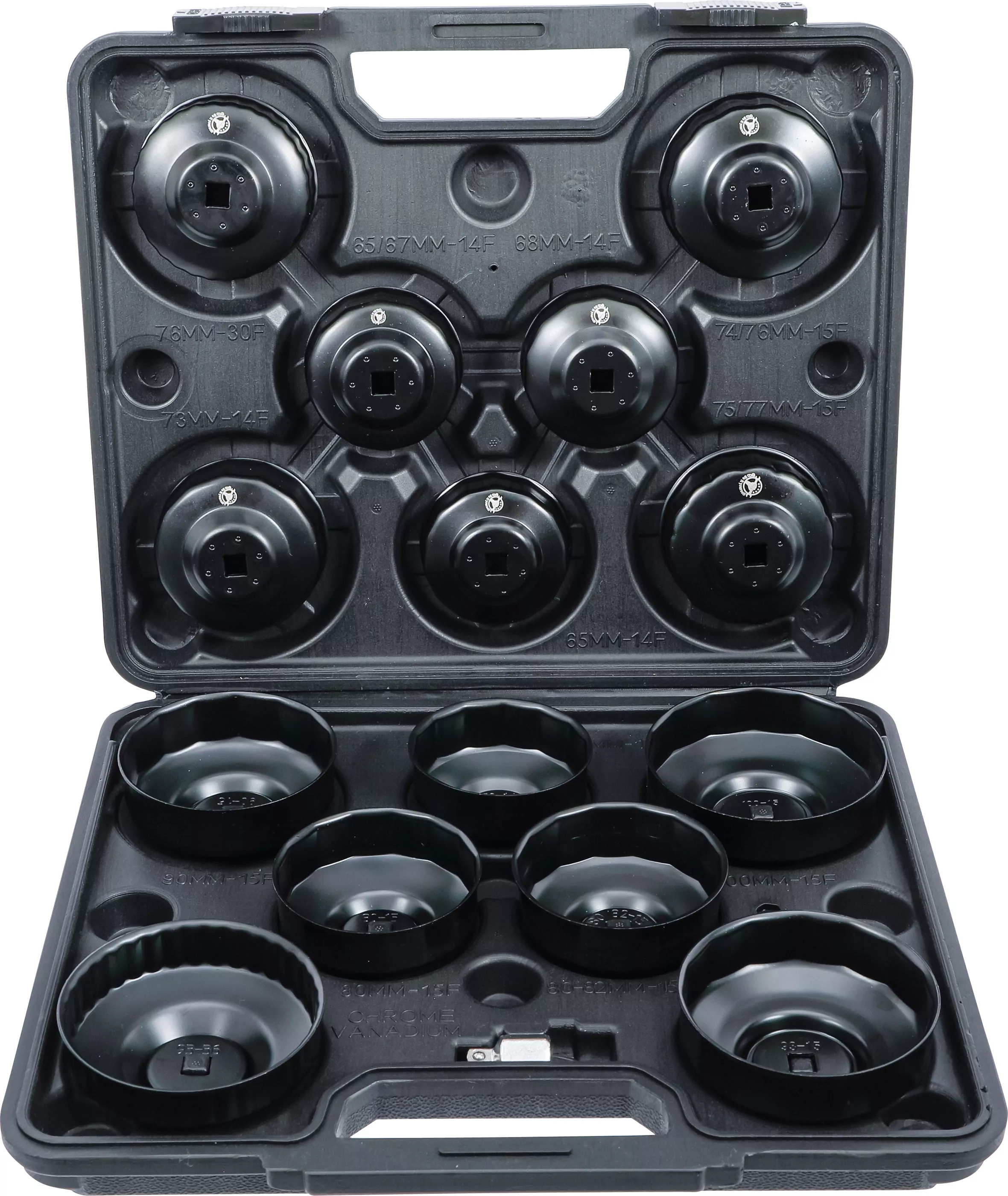 Ölfilterschlüssel-Satz | Antrieb Innenvierkant 10 mm (3/8") | 14-tlg.