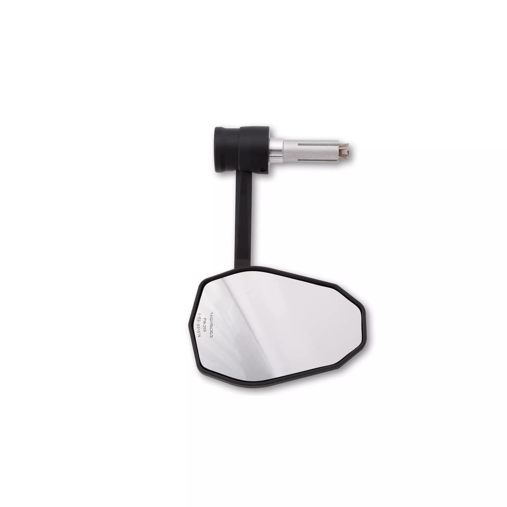 HIGHSIDER pro Victory-X RIM Lenkerendenspiegel mit LED Blinker, Matt-Schwarz - geriffelt (1Stck.)