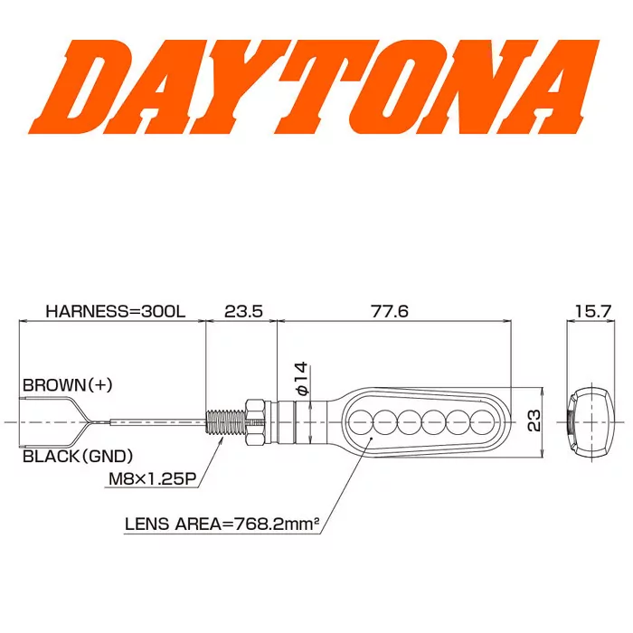 Led-blinker Stellar | Sequenziell | Alu | Schwarz Getönt | Paar | M8 | L 78 X T 23 X H 16mm | E-gepr