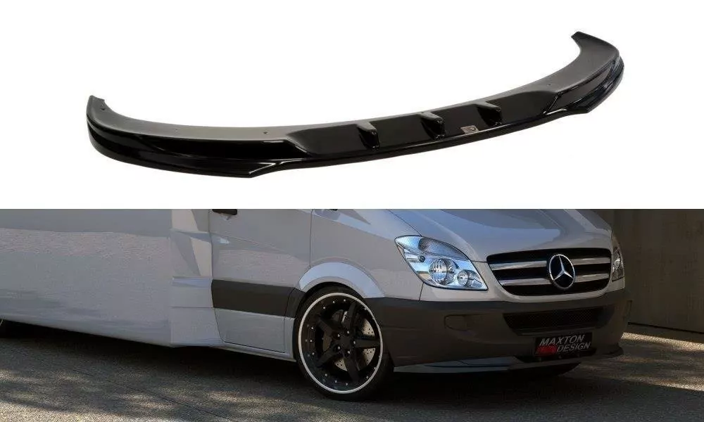 Front Ansatz Passend Für Passend Für MERCEDES SPRINTER 2006-2012 Schwarz Hochglanz Schwarz Hochglanz