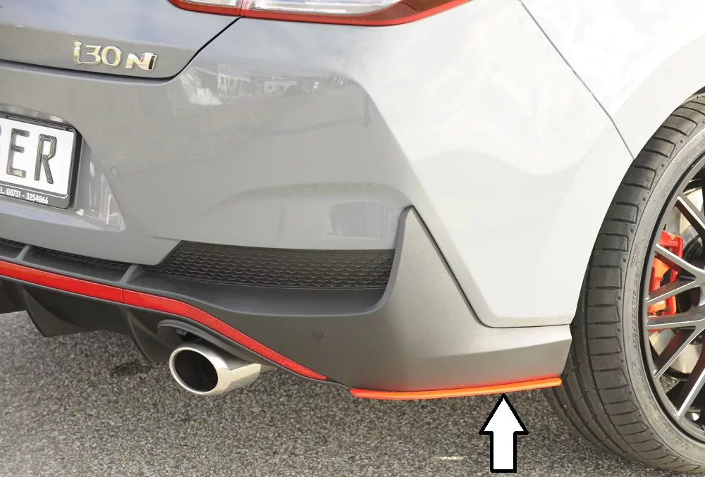Rieger Heckschürzenansatz seitlich rechts für Hyundai i30 N-Performance  (PDE) 5-tür. (Fastback) 05.21- (ab Facelift)