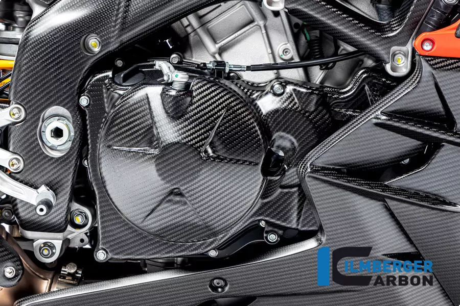 Ilmberger Carbon Kupplungsdeckelabdeckung matt für Aprilia RSV4 / Tuono V4 2021-