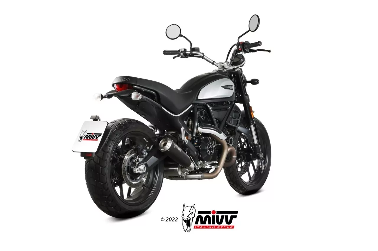 MIVV X-M1 Edelstahl Schwarz Inkl. Kat Ducati Scrambler 800 Icon/Dark 21-22
