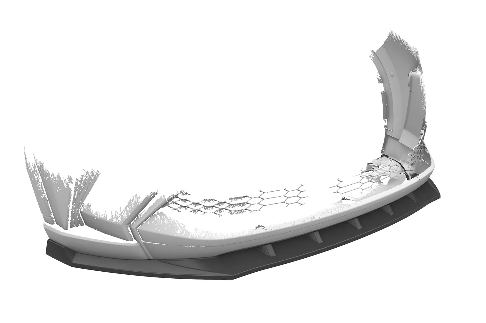 Cup-Spoilerlippe mit ABE für Toyota C-HR CSL634 Schwarz Strukturiert