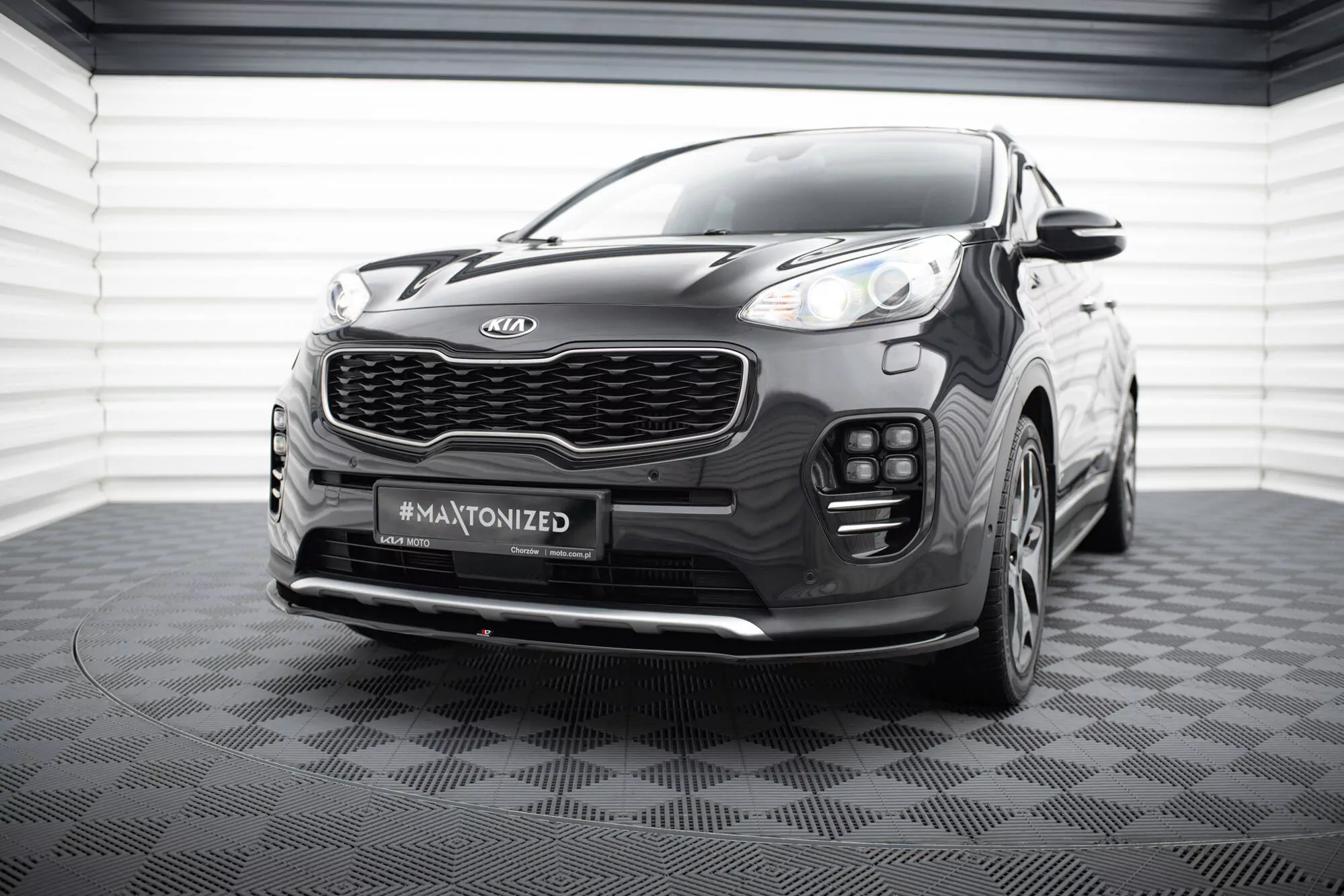 Front Ansatz Passend Für Passend Für KIA SPORTAGE Mk4 GT-Line Schwarz Hochglanz Schwarz Hochglanz