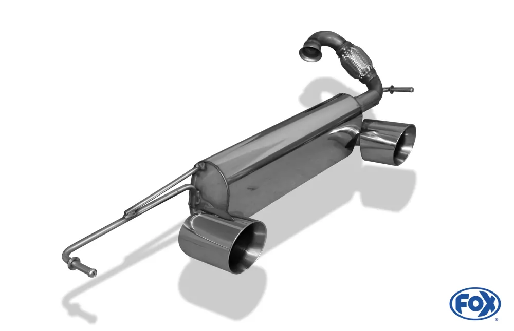 Smart Fortwo 453 Brabus Coupe & Cabrio  Endschalldämpfer quer Ausgang rechts/links inkl. Flexstück - 1x100 Typ 25 rechts/links