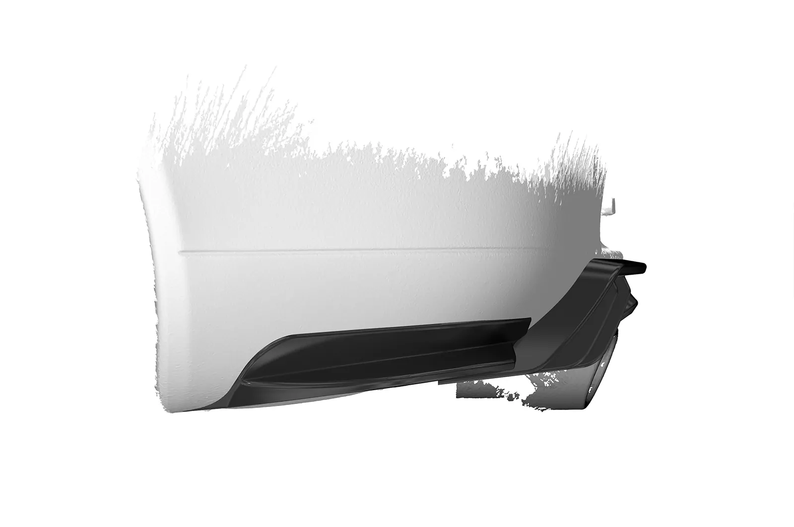 Heckansatz für Porsche Boxster 986 HA421 Schwarz Strukturiert