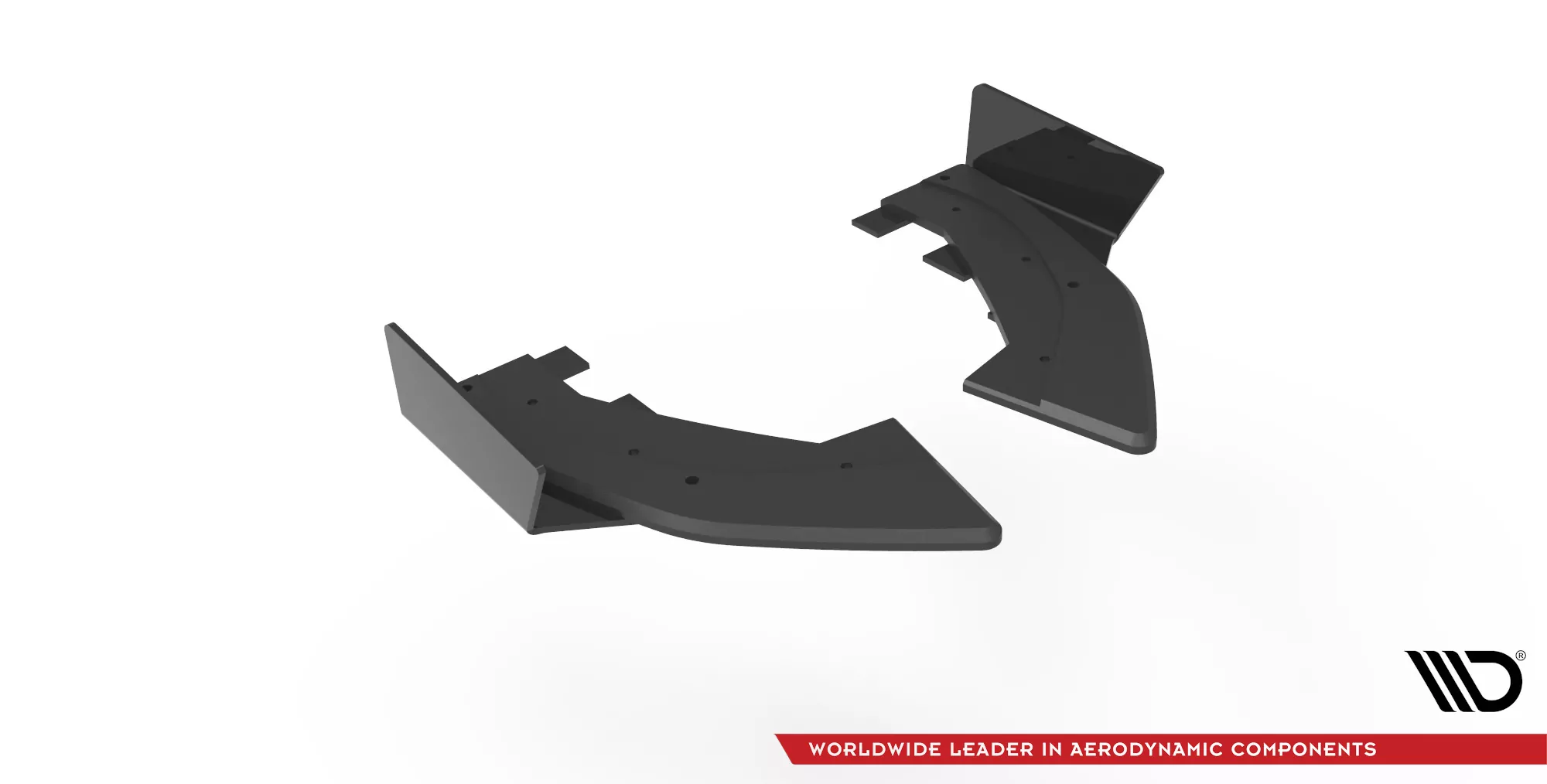 Street Pro Heck Ansatz Flaps Diffusor +Flaps Für Audi RS3 Sportback 8Y Schwarz Hochglanz