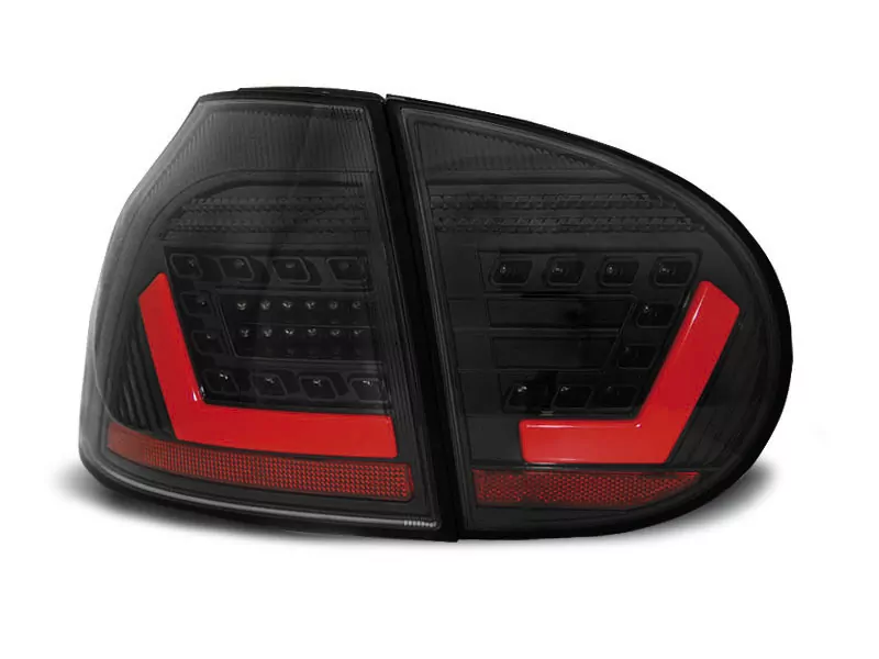 Led Bar Tail Lights Black Fits Vw Golf 5 10.03-09