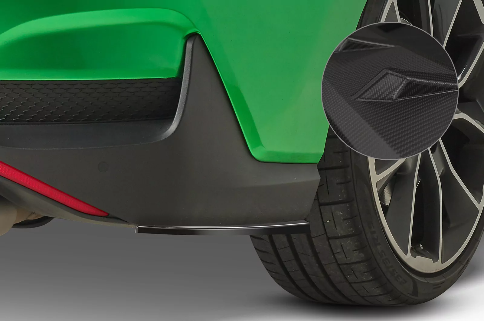 Heckansatz für Hyundai I30 N (PD) Fastback HA260-M Carbon Look (matt)