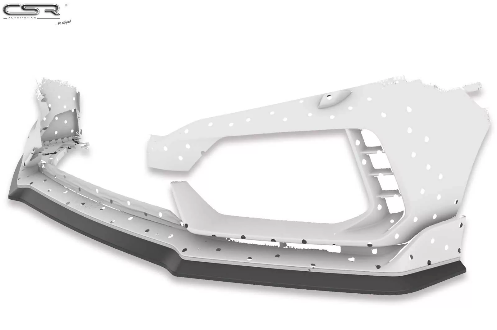 Cup-Spoilerlippe mit ABE für Honda Civic FK8 Type R CSL440 Strukturiert (schwarz matt)