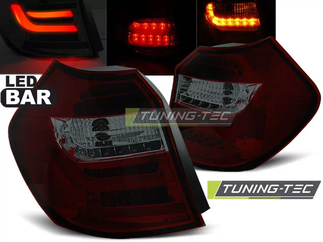 Led Bar Tail Lights Red Smoke Fits Bmw E87/e81 09.07-11 Lci