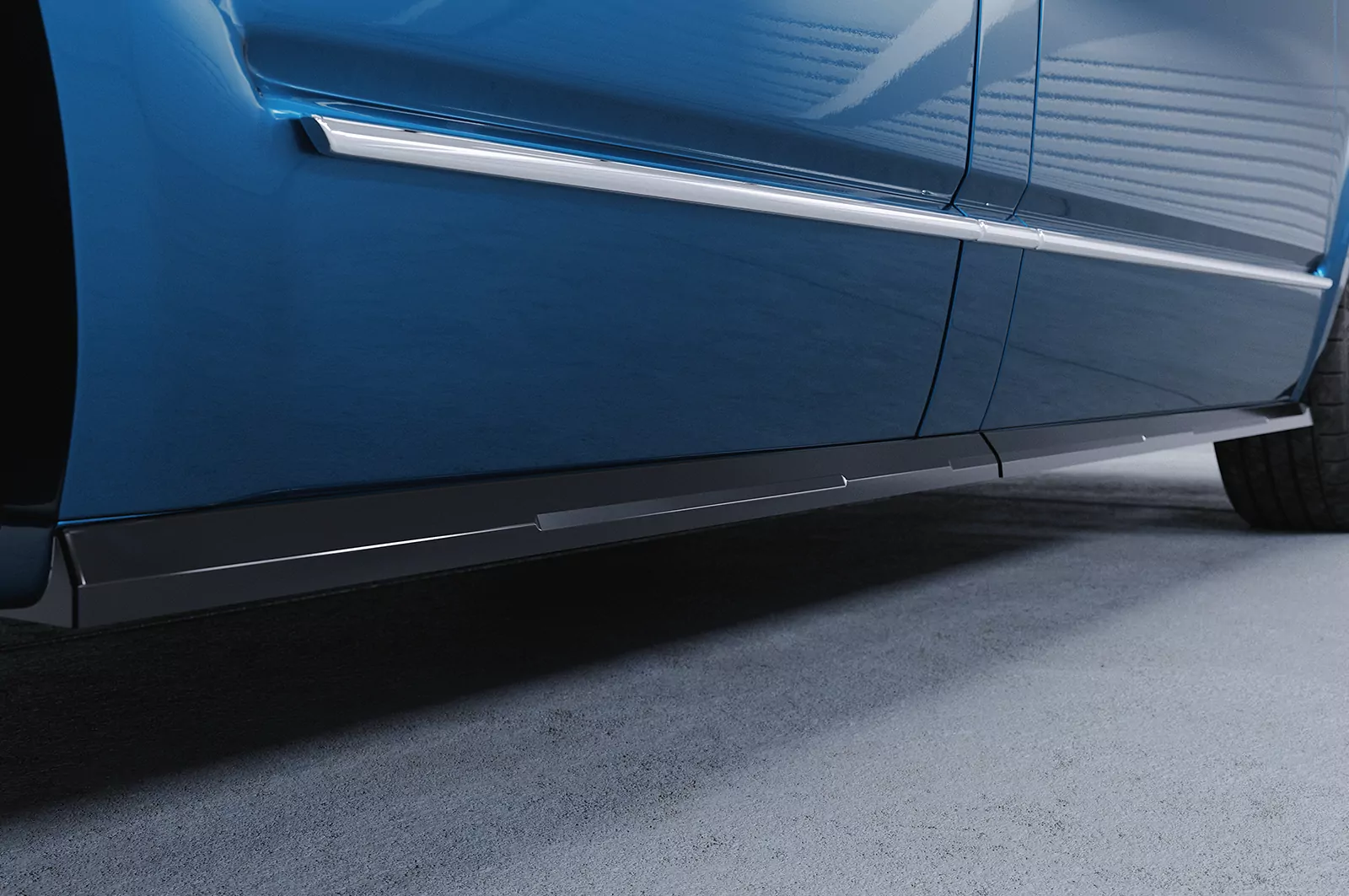 Seitenschweller für VW T5 / T6 / T6.1 Bus SS476 Schwarz Strukturiert