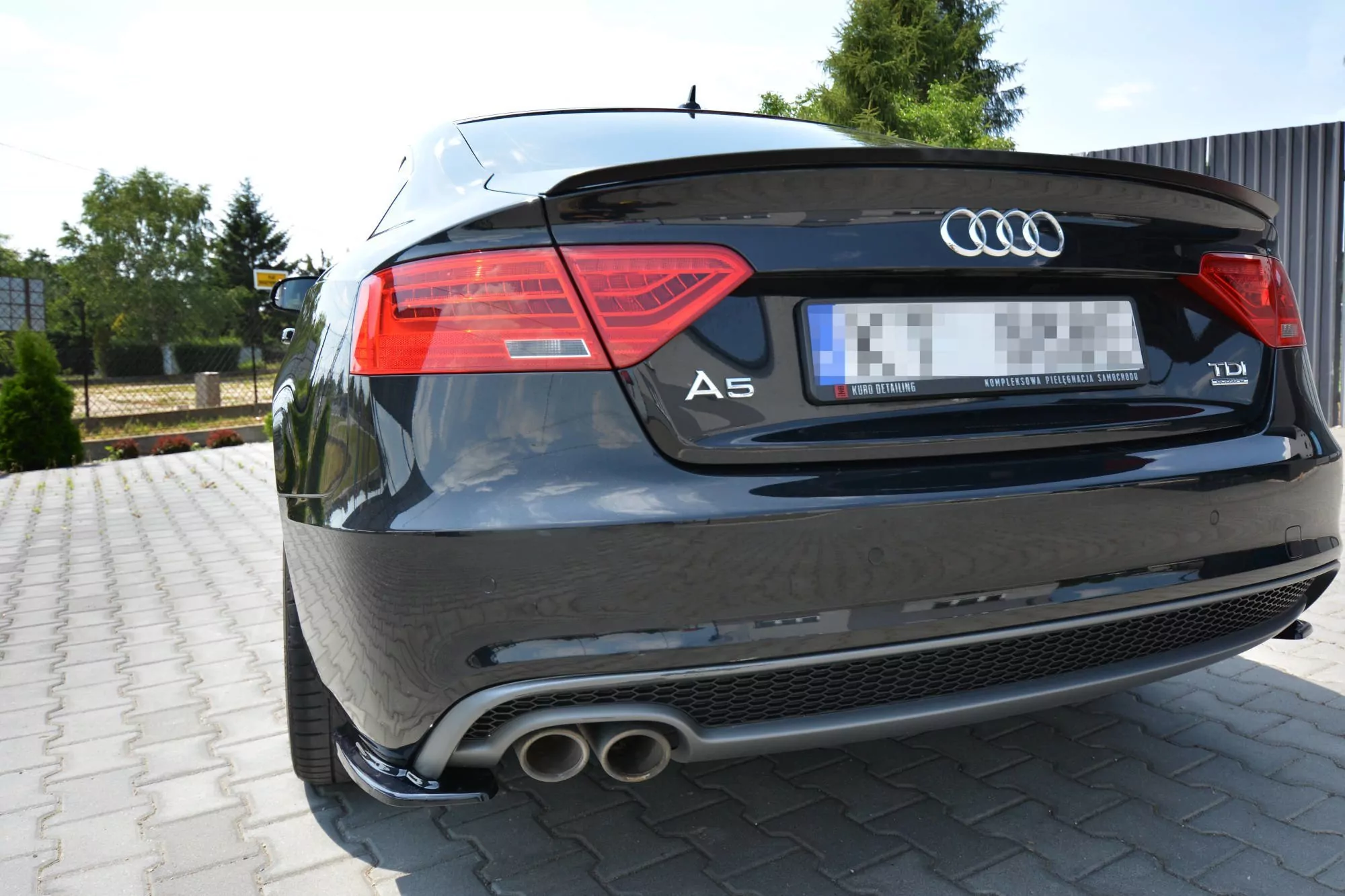 Spoiler CAP Passend Für Passend Für AUDI A5 SPORTBACK S-LINE 8T Schwarz Hochglanz Schwarz Hochglanz