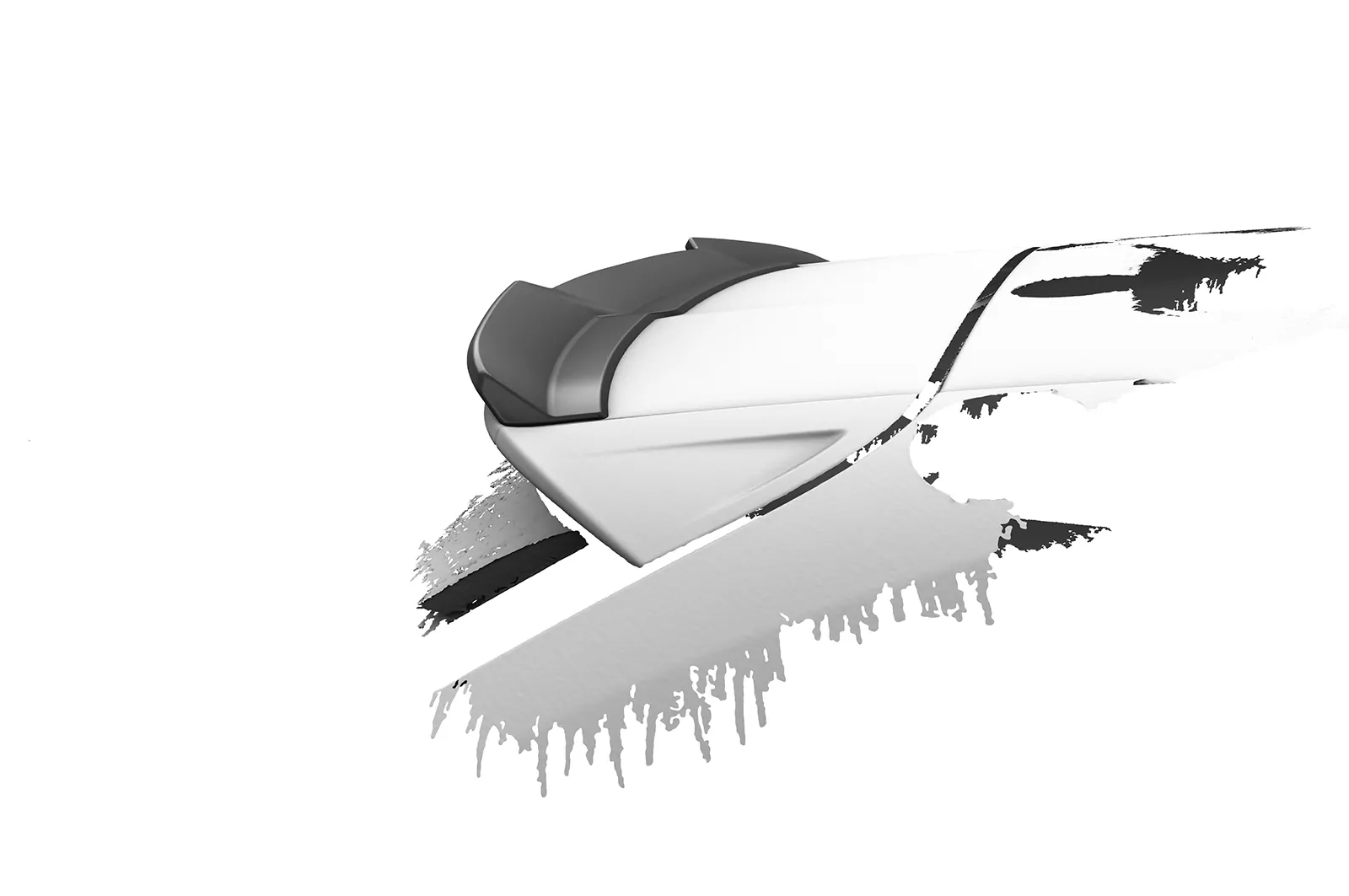 Heckflügel mit ABE für Audi RSQ3 (8U) HF164 Schwarz Strukturiert