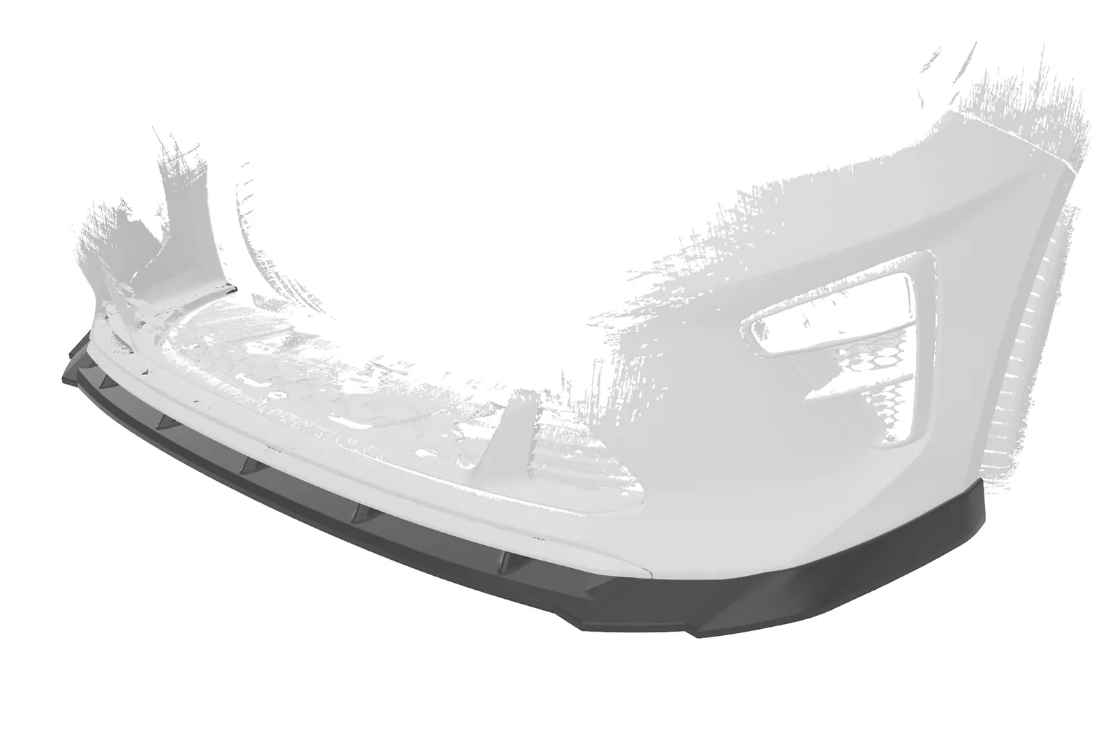 Cup-Spoilerlippe mit ABE für Kia Ceed (CD) CSL643 Schwarz Strukturiert