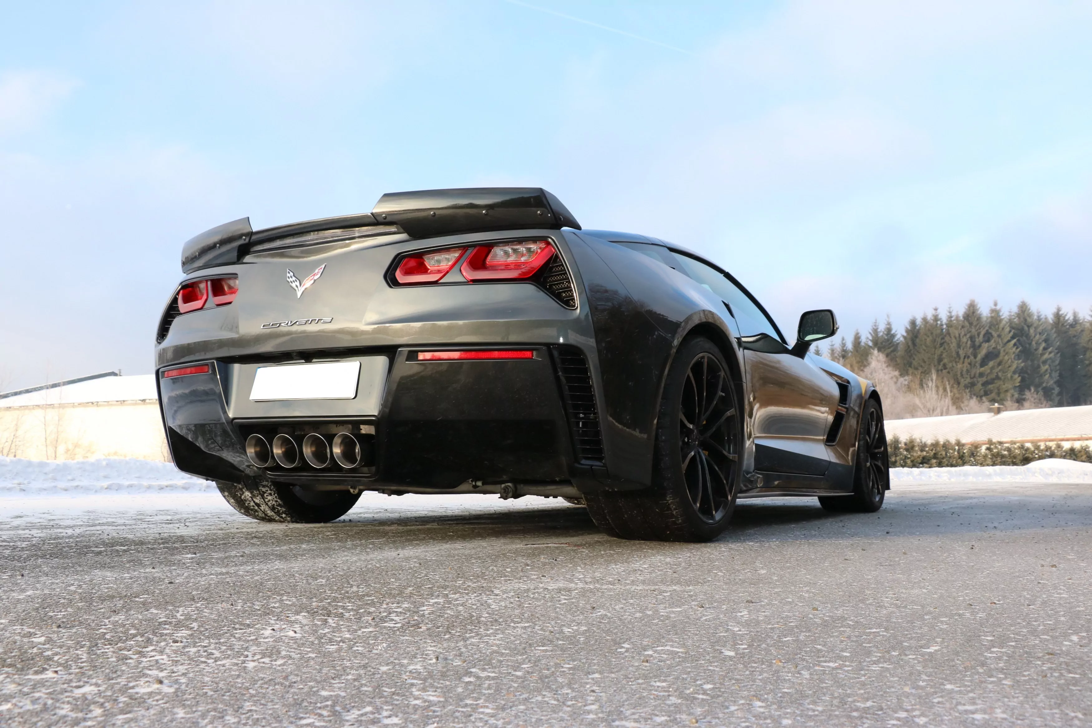 Corvette C7/ Z06  Endschalldämpfer Ausgang mittig - 4x100 Typ 25 mittig