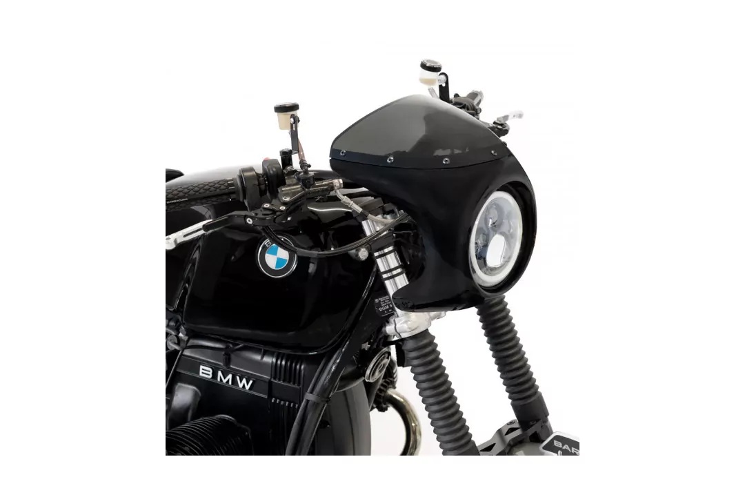 Barracuda Scheinwerfermaske CAFE RACER SCREEN Halbschale mit Scheinwerfer Dragon Light