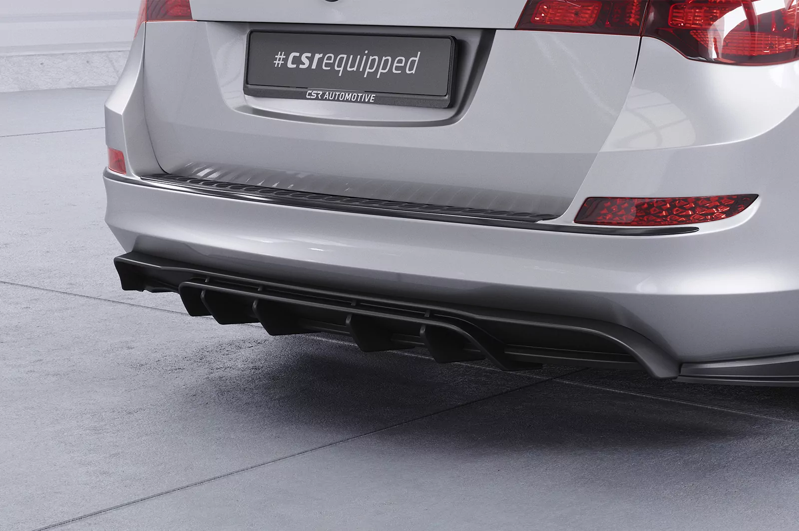 Heckansatz für Opel Astra J Sports Tourer HA423 Schwarz Strukturiert