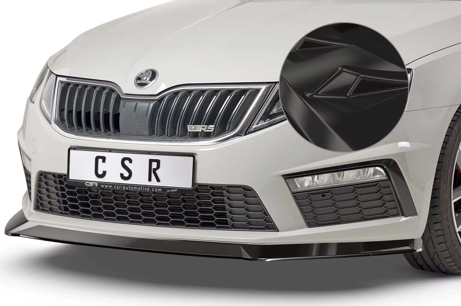 Cup-Spoilerlippe mit ABE für Skoda Octavia III (5E) RS Glossy (schwarz hochglanz)