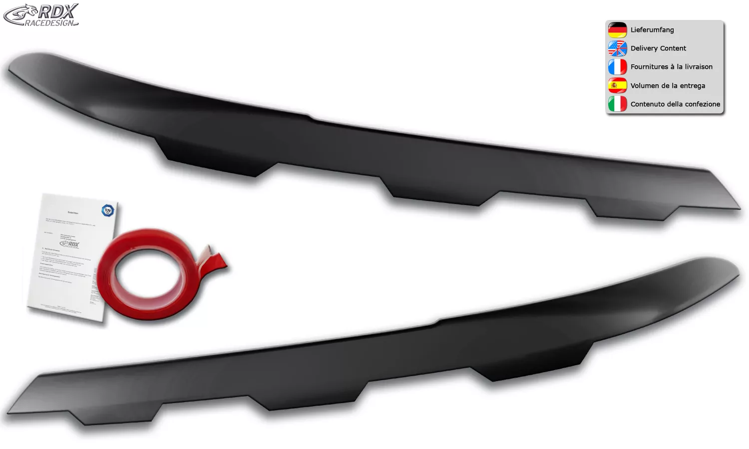 RDX Scheinwerferblenden für VW Passat 3G B8 (2019+) "gezackt" Böser Blick