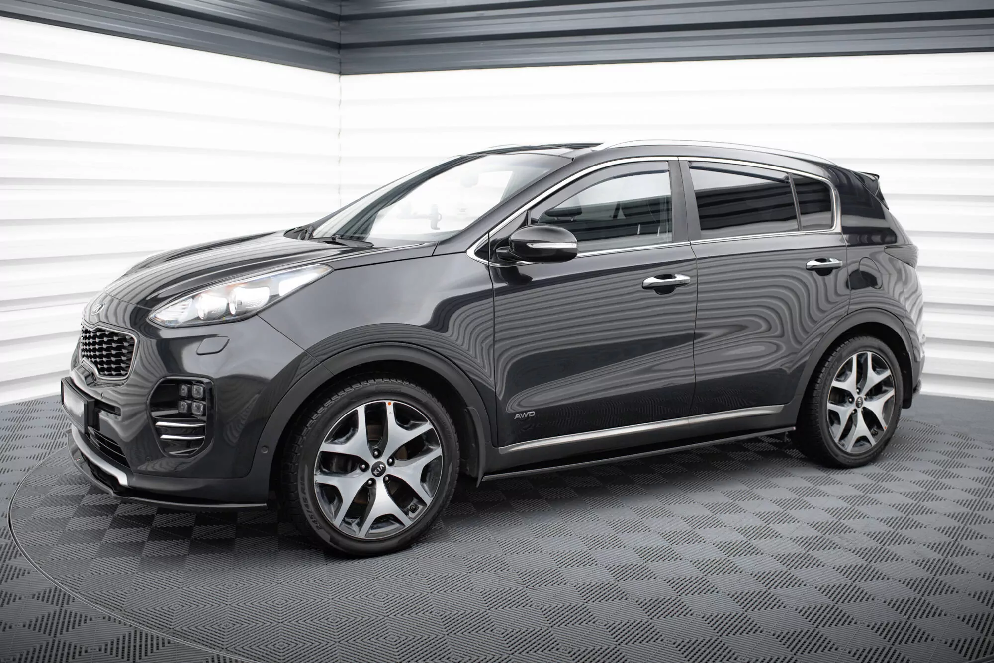 Seitenschweller Ansatz Passend Für Passend Für KIA SPORTAGE Mk4 GT-Line Schwarz Hochglanz Schwarz Hochglanz