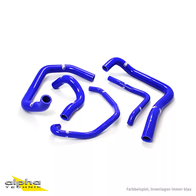 SAMCO SPORT Siliconschlauch Kit blau für Kawasaki ZX6R ZX6RR Modelljahr 2005-2006