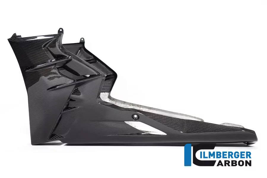 Ilmberger Carbon Motorspoiler komplett lange Version glanz für Aprilia Tuono V4 2021-