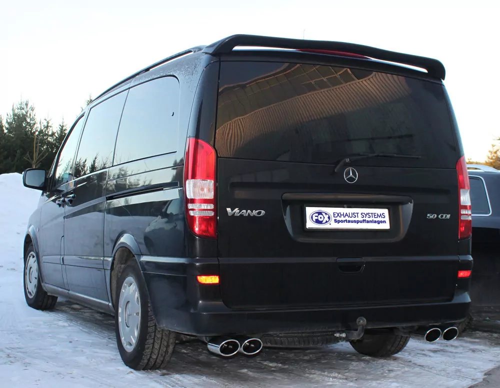 Mercedes Vito/ Viano - W639 (nicht Compact)  Endschalldämpfer quer Ausgang rechts/links - 2x115x85 Typ 32 rechts/links