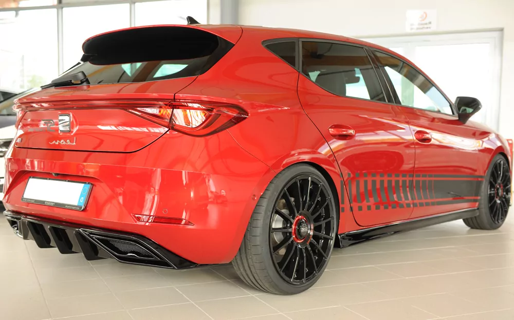 Rieger Seitenschweller rechts  (XS) glanz schwarz für Seat Leon (KL) 5-tür. (ST/Sportstourer) 09.20-06.24 (bis Facelift)