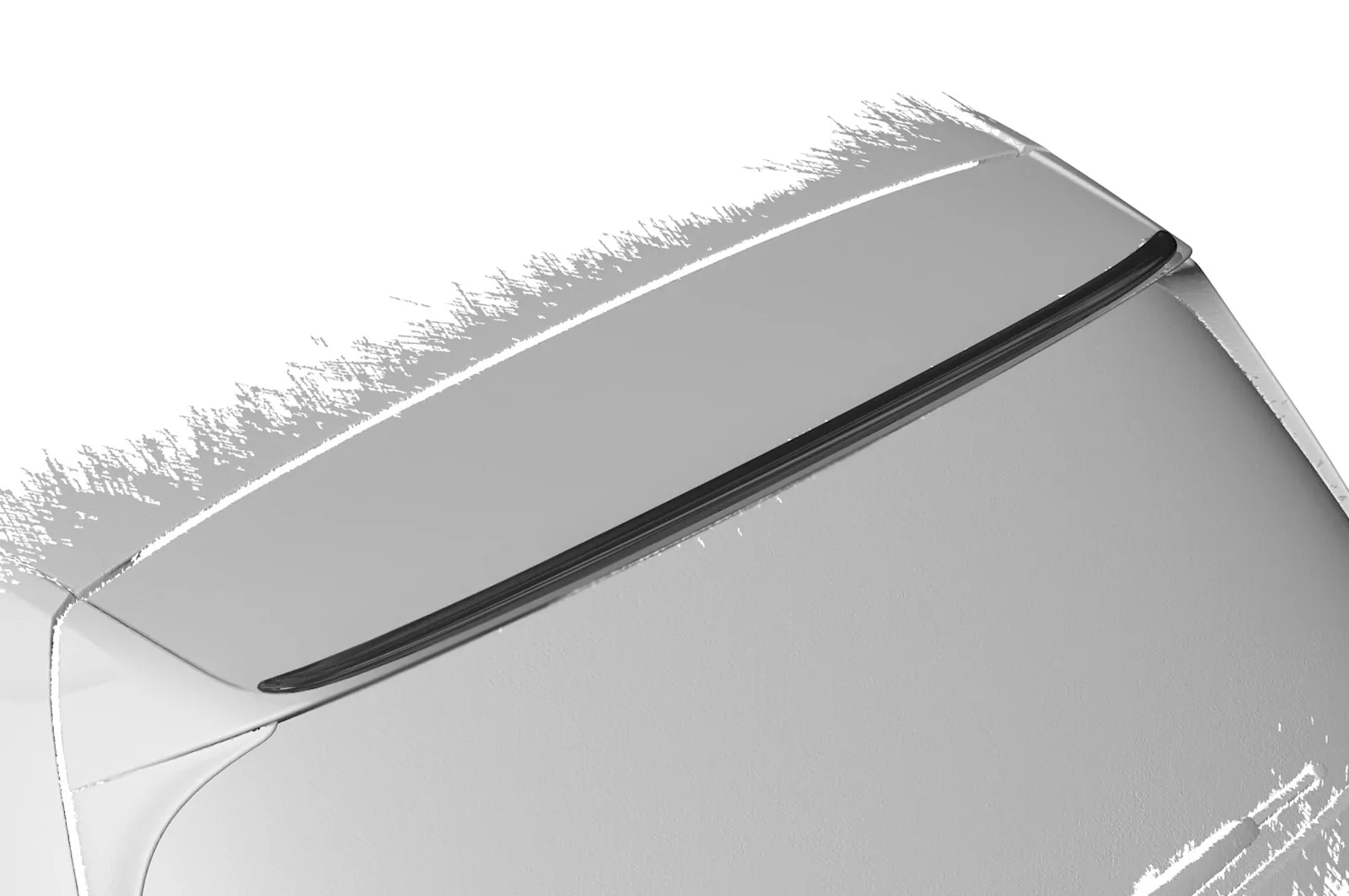 Heckflügel mit ABE für VW Golf 7 (Typ AU) GTI, GTD, GTE, R, R-Line HF918 Schwarz Strukturiert